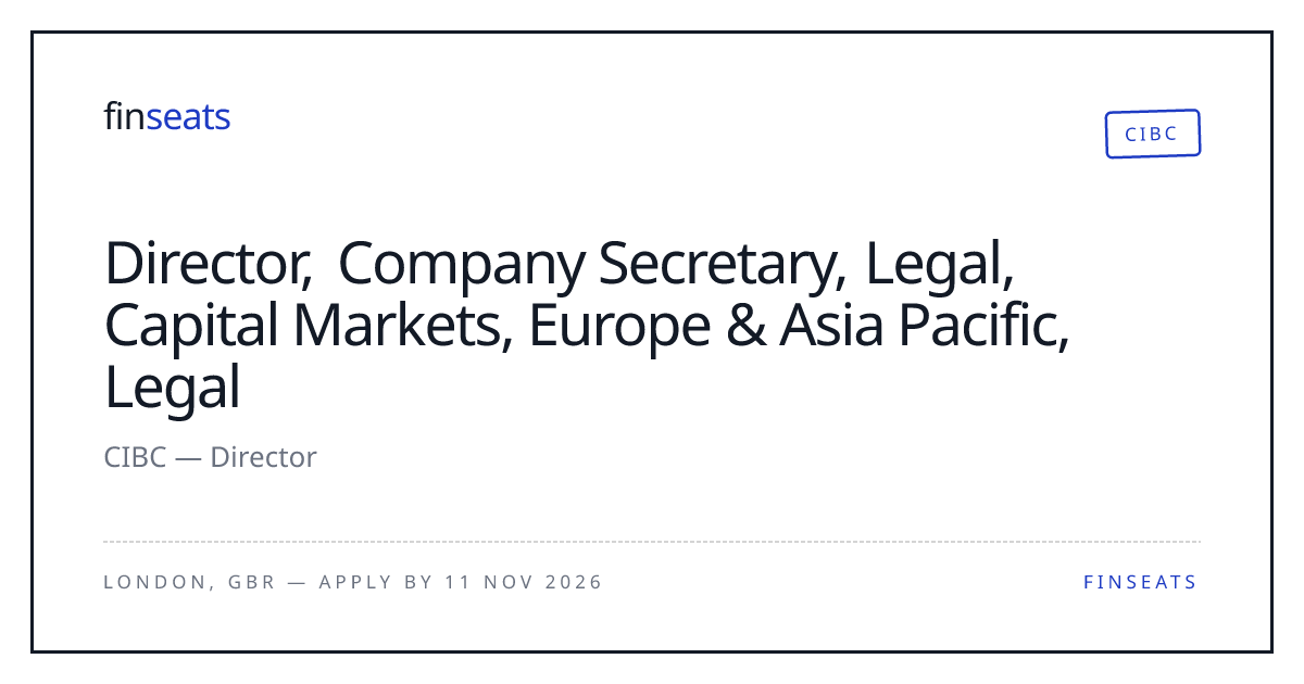 Director, Company Secretary, Legal, Capital Markets, Europe & Asia ...